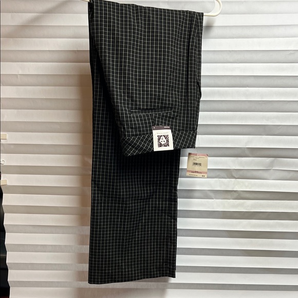 Anne Klein Women's Black Checkered Trousers - Picture 2 of 10